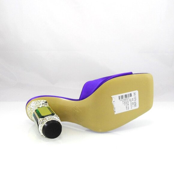 NIB$750 Nalebe Eureka Aurum Crystal-Embellished Mules Jewel Heels Slip-on Sandal - Picture 14 of 16